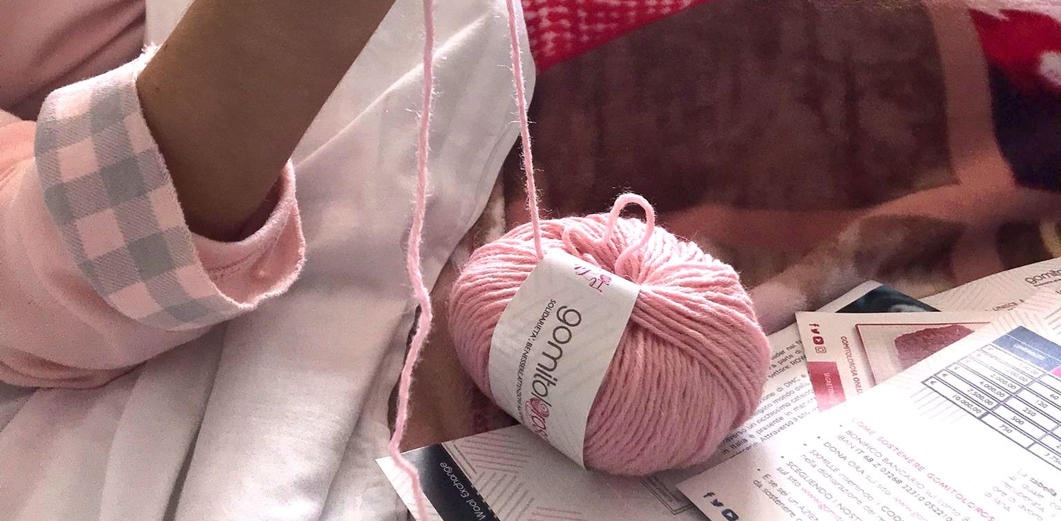 Knitting can help to relax.